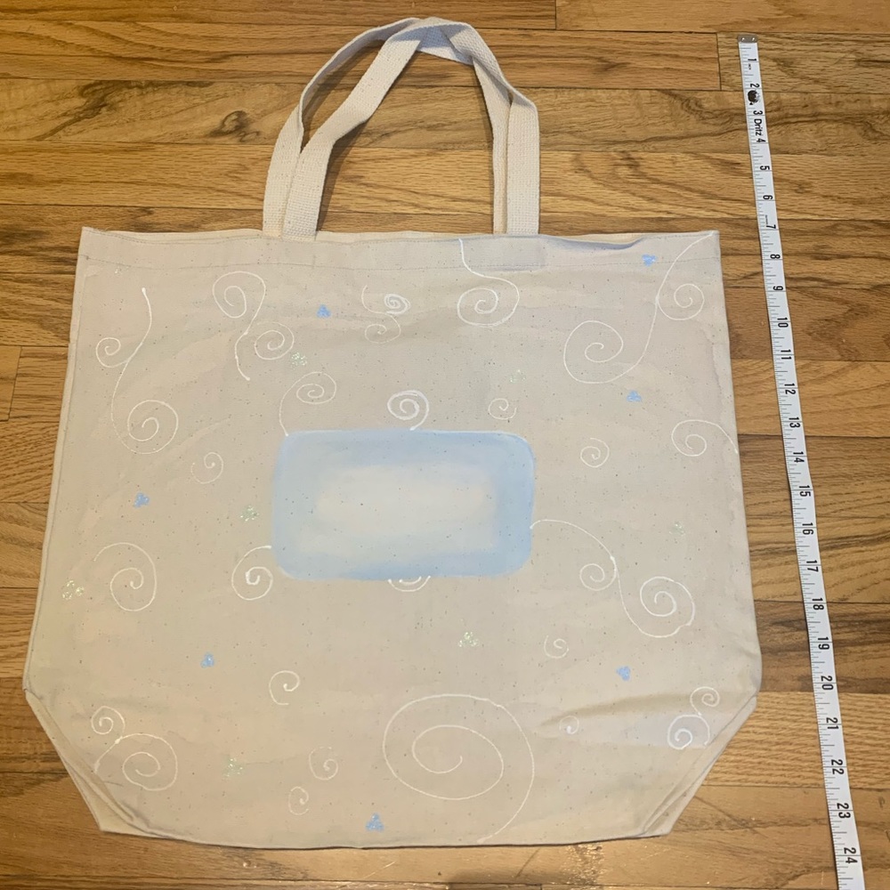 Fun, hand painted canvas tote - can personalize